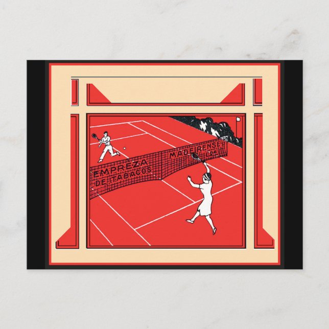 Carte Postale Tennis vintage (Devant)