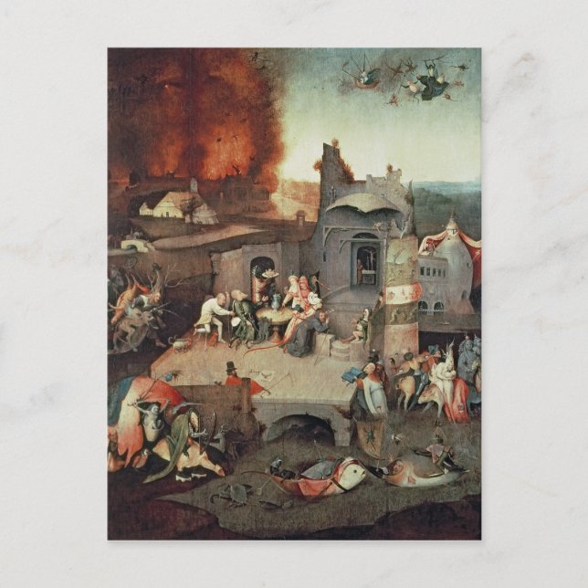 Carte Postale Tentation de Saint Antoine, vers 1500 (Devant)