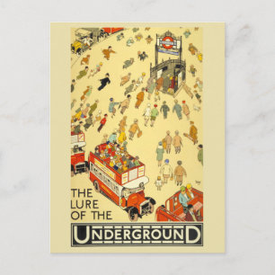 Carte Postale Tentation du métro   Affiche vintage de Londres