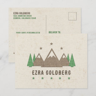 Carte Postale Tente Canvas Camping Bar Mitzvah Merci