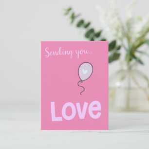 Carte Postale T'envoyer de l'Amour - Ballon Mignon