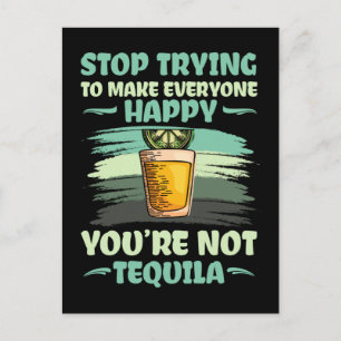Carte Postale Tequila Lover Lemon Salt Party Drinking