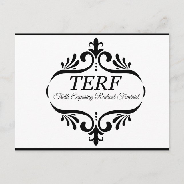 Carte Postale TERF - La vérité qui révèle radicalement féministe (Devant)