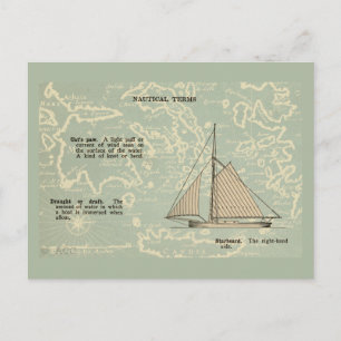 Carte Postale Termes nautiques du bateau à voile