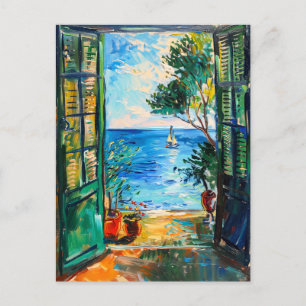 Carte Postale Terrace view of Mediterranean sea