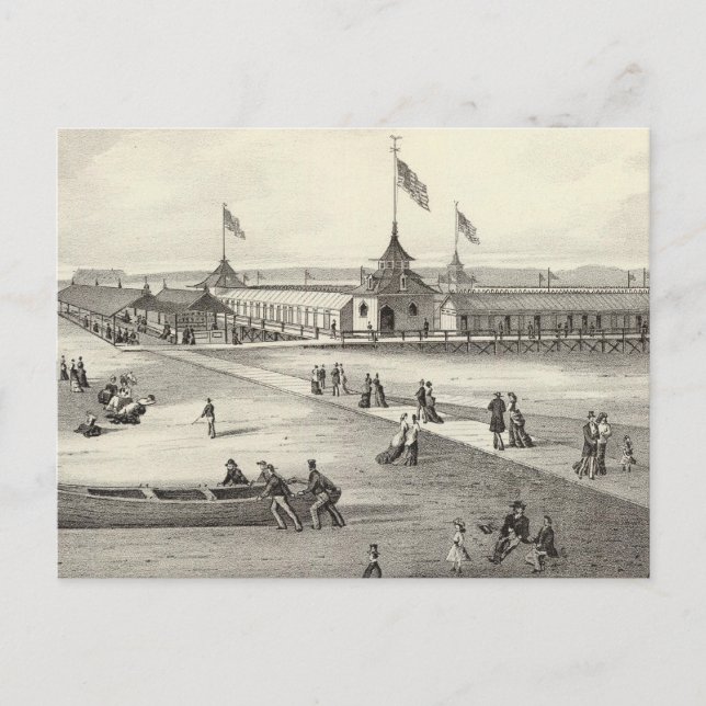 Carte Postale Terrain de baignade de Broadway, Ocean Grove, NJ (Devant)