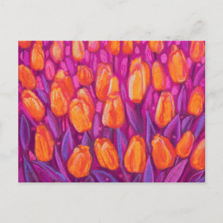 Carte Postale Terrain Tulipes, Fleurs De Printemps Florales Oran