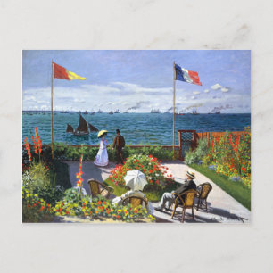 Carte Postale Terrasse à Sainte Adresse, Claude Monet
