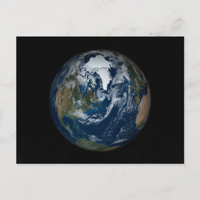 Carte Postale Terre Avec Nuages Et Glace De Mer 2 (Devant)