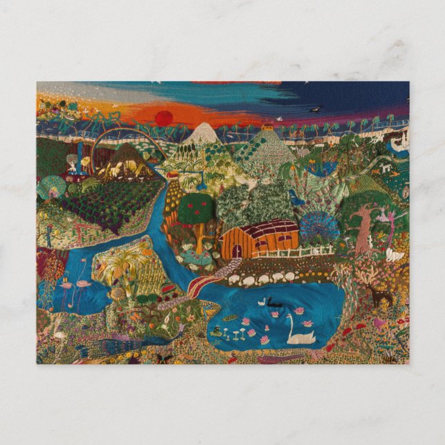 Carte Postale terre d'espoir, brodée par horacio (Devant)