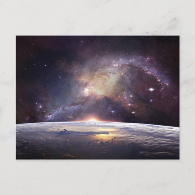 carte postale terre et espace (Devant)