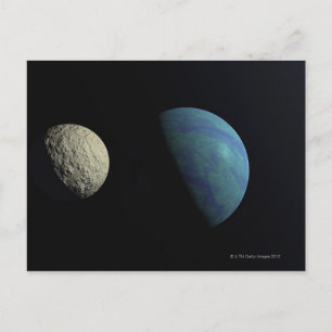 Carte Postale Terre et lune