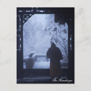 Carte Postale Terre gelée, Hiver, Moine bouddhiste / Chine