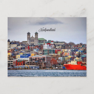 Carte Postale Terre-Neuve, photographie de paysage urbain panora