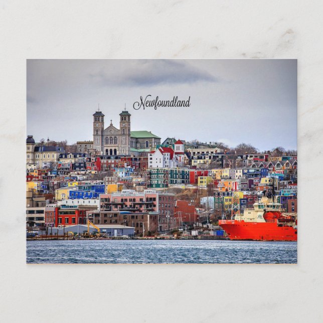 Carte Postale Terre-Neuve, photographie de paysage urbain panora (Devant)