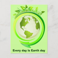 Carte postale Terre verte