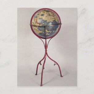 Carte Postale Terrestrial Globe, montrant l'océan Indien