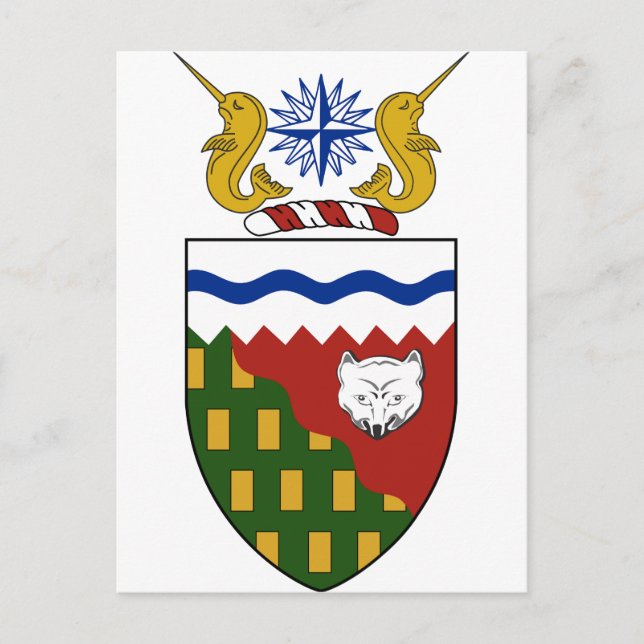 Carte Postale Territoires du Nord-Ouest (Canada) Armoiries (Devant)