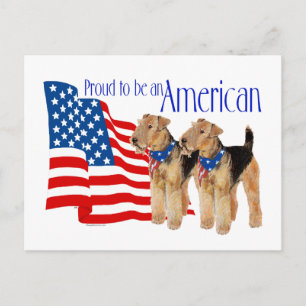 Carte Postale Terroristes d'Airedale patriotiques