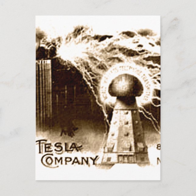 Carte Postale Tesla Letterhead (Devant)