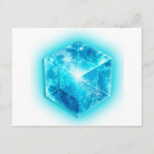 Carte Postale Tesseract, Hypercube 4D, Hyperwürfel