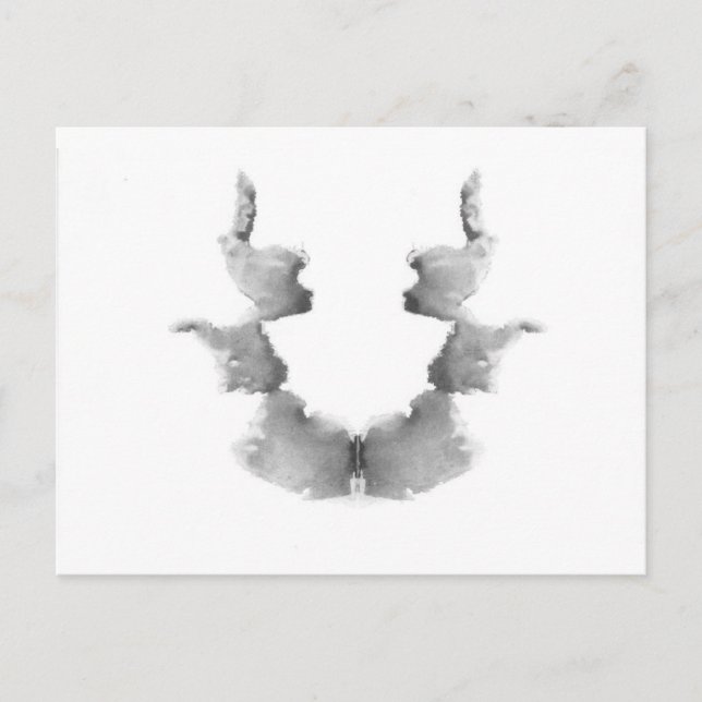 Carte Postale Test de Rorschach Planches de taches d'encre Planc (Devant)