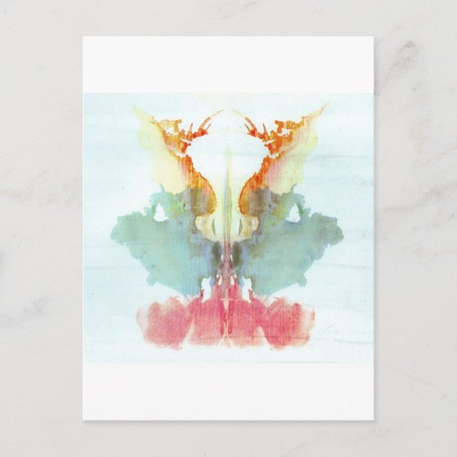 Carte Postale Tester Rorschach Encre Tôles Plaque 9 Humain (Devant)