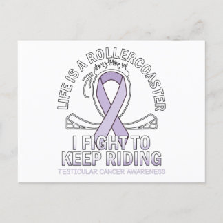 Carte Postale Testicule de sensibilisation au cancer brun ruban