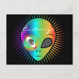 Carte Postale Tête Alien clignotante Tonnerre_Cove