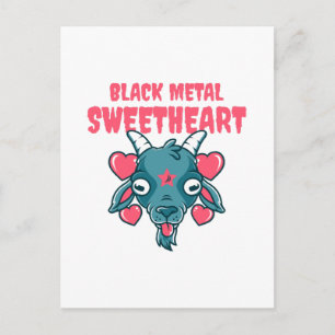 Carte Postale tête de chèvre mignonne baphomet