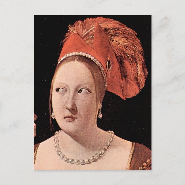 Carte Postale Tête de femme par Georges de La Tour (Devant)