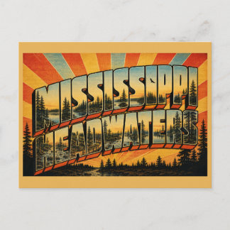 Carte Postale Tête de la rivière Mississippi, lac glaciaire du M