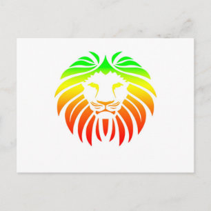 Carte Postale Tête de lion Rasta
