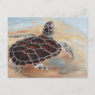Carte postale Tête de tortue