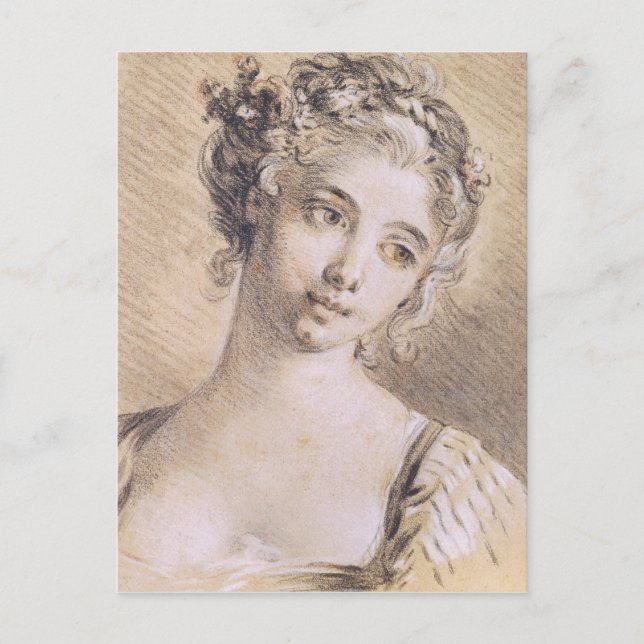 Carte Postale Tête d'une jeune fille (Devant)