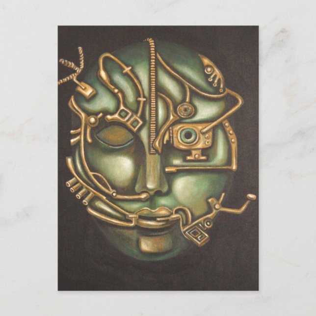 Carte Postale Tête métallique (Devant)
