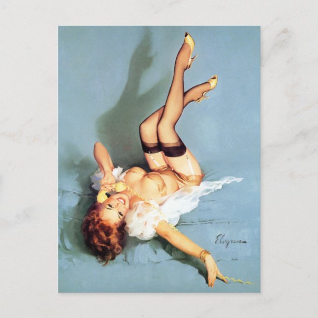 Carte Postale Tête rouge vers le haut (Devant)