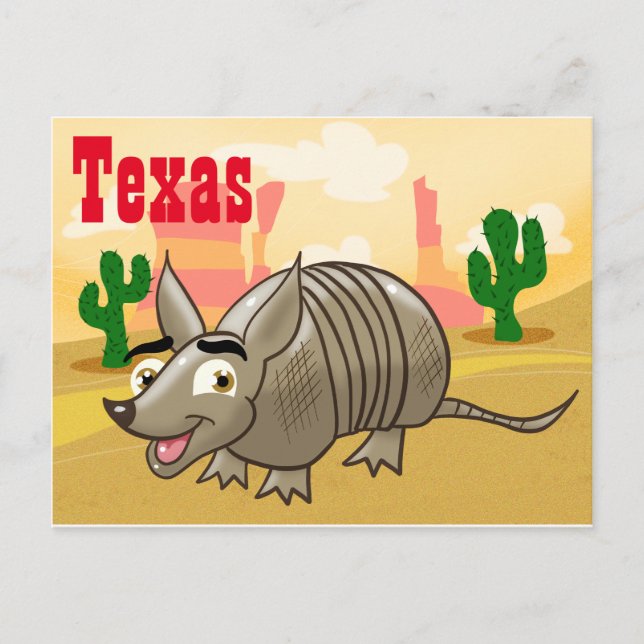 Carte Postale Texas Armadillo Travel (Devant)