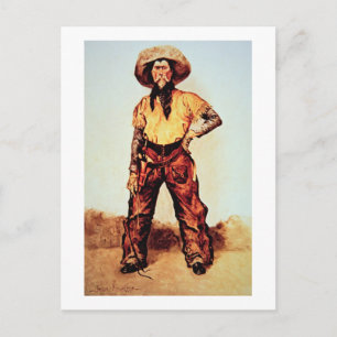Carte Postale Texas Cowboy, vers 1890 (huile sur toile)