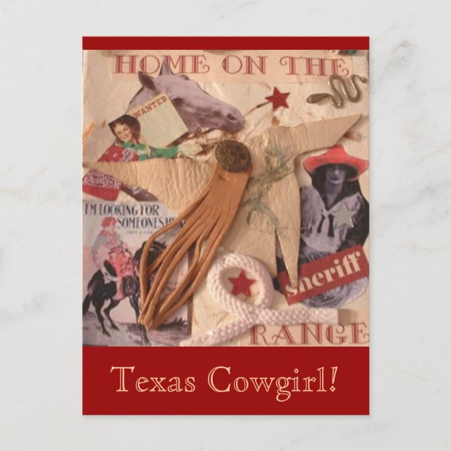 Carte postale Texas Cowgirl (Devant)