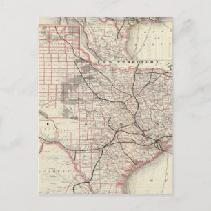 Carte Postale Texas et Mexique, Houston