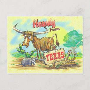 Carte Postale Texas Funny