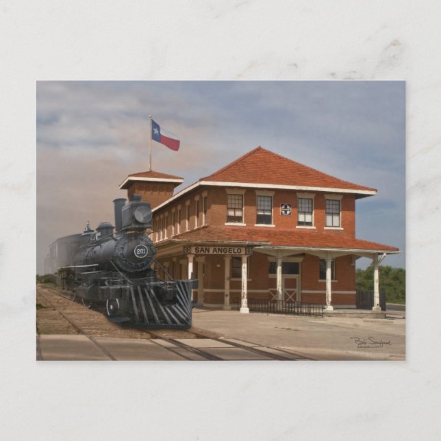 Carte Postale TEXAS - Gare de San Angelo (Devant)
