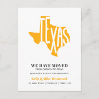 TEXAS Nous avons déplacé Nouvelle adresse Nouveau 