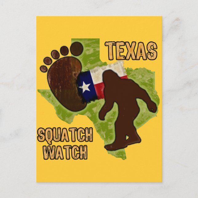 Carte Postale Texas Squatch Watch (Devant)
