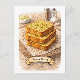 Carte Postale Texas Toast (Série de cuisine américaine)