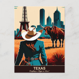 Carte Postale Texas Travel : Tout est plus grand au Texas