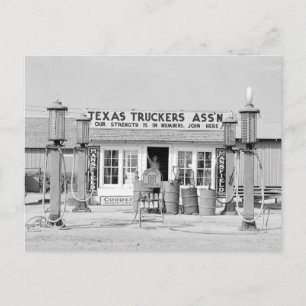 Carte Postale Texas Truck Stop, 1939