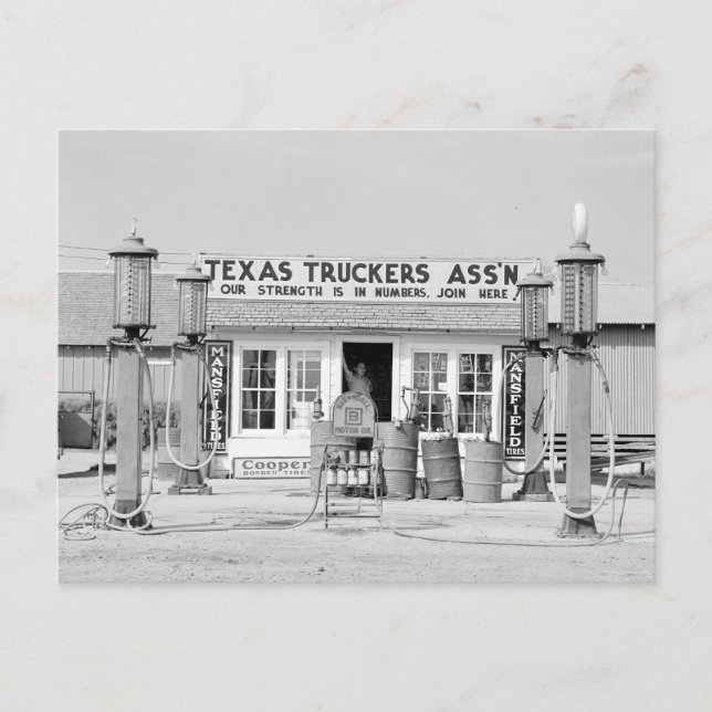 Carte Postale Texas Truck Stop, 1939 (Devant)