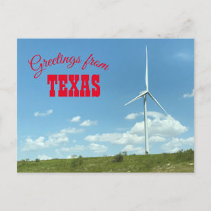 Carte Postale Texas Windmill Postcsrd